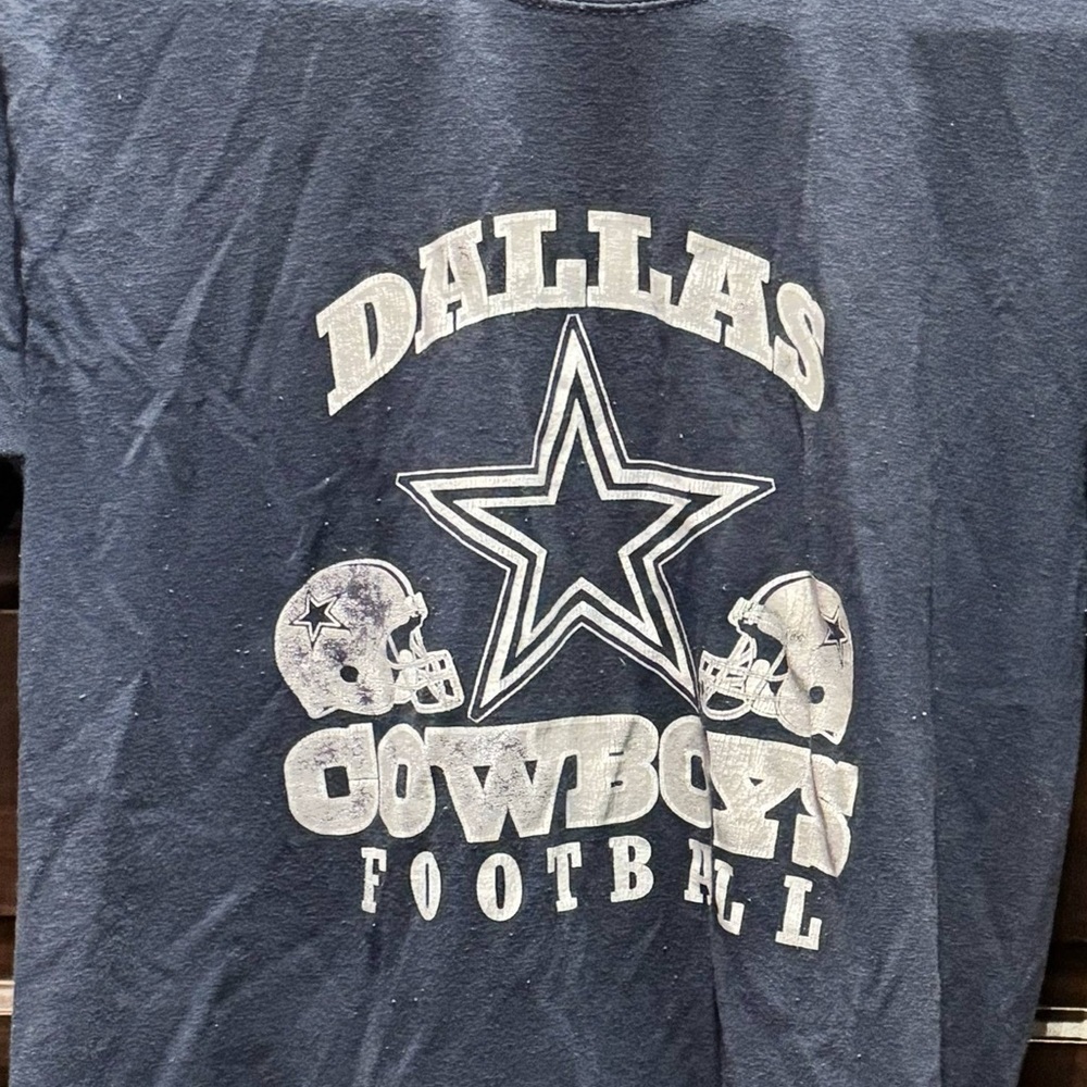 Dallas Cowboys Football Graphic T-Shirt - Gray- blue SMALL - Picture 3 of 5